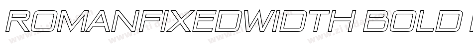 RomanFixedWidth Bold Italic字体转换